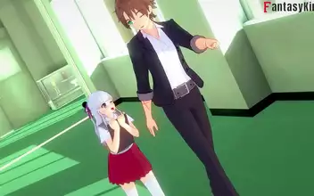 Japanese Darling's Insatiable Mouth Pleasures Him Before Hot